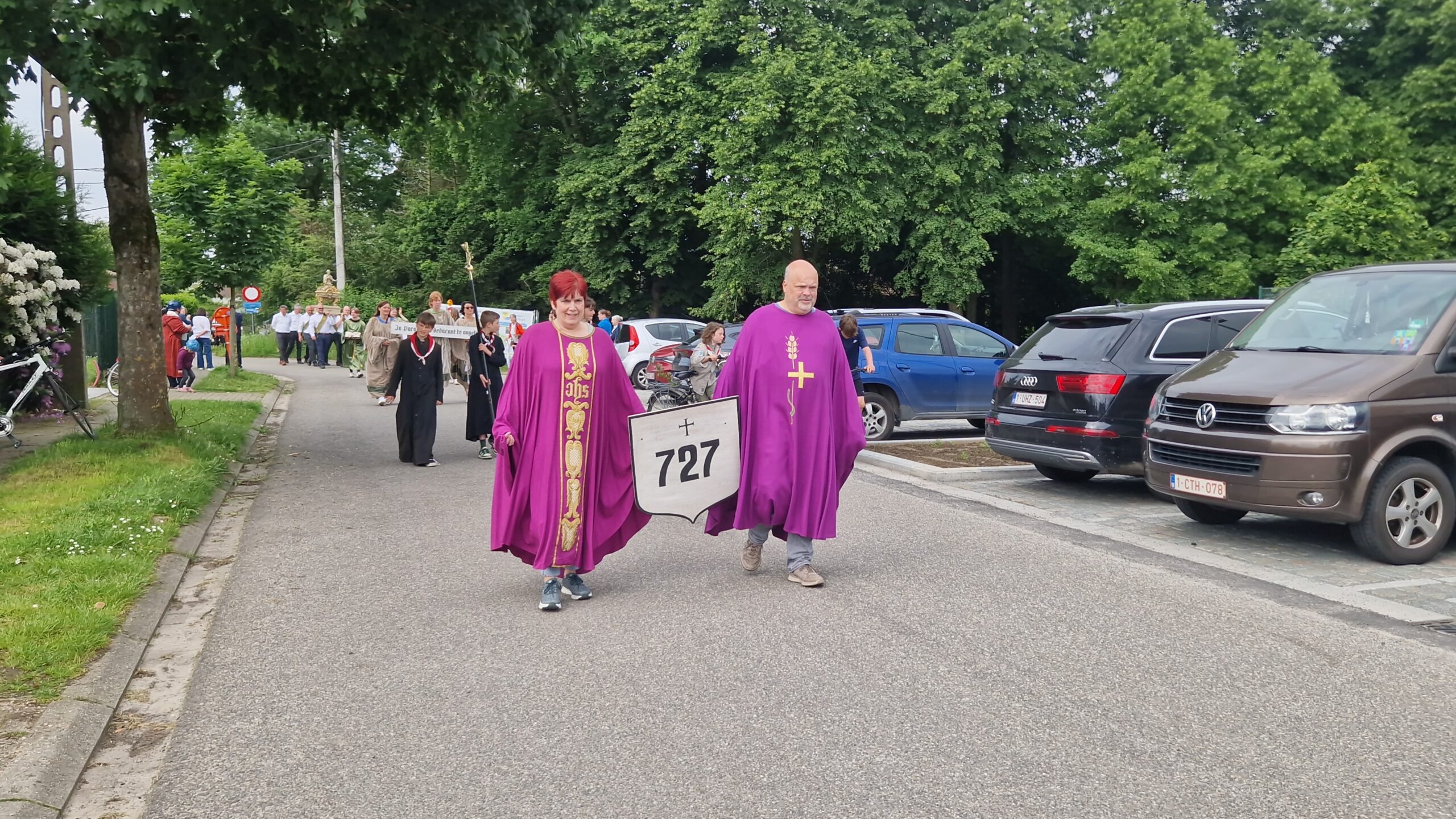 Schild ‘+ 727’ overlijdensjaar St.-Hubertus